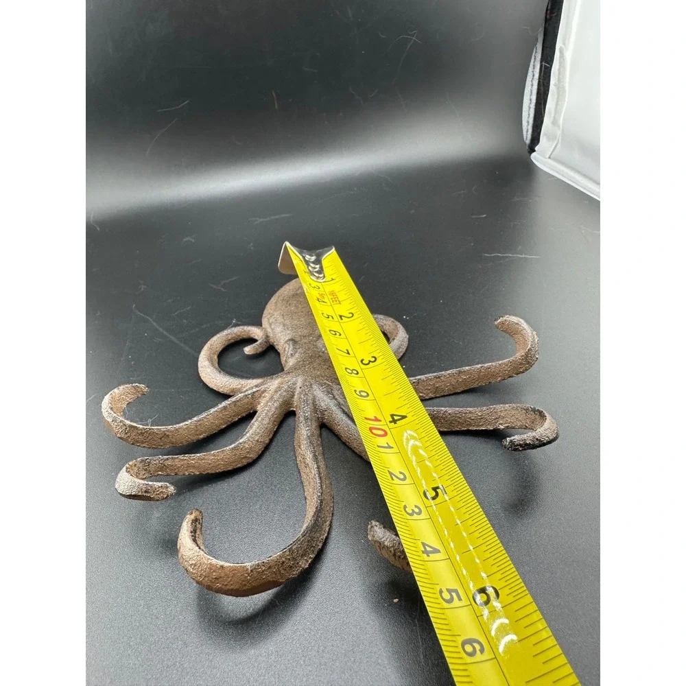 Octopus 8 tentacles Brush Bronze Cast Iron Nautical Wall Decor Greyjoy GOT Heavy